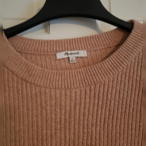 Madewell Heather Rosewater Patch Pocket Pullover Sweater Beige S - Picture 3 of 8